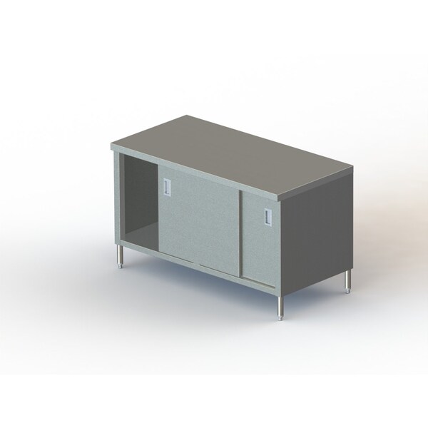 Delux Enclosed Based Cabinet Sliding Doors, 30" W X 48" L-R